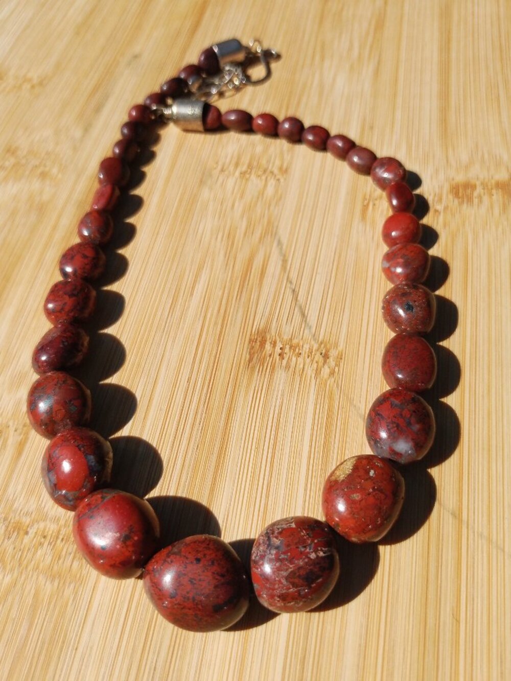 Jay King DTR  Mine Finds Red Jasper 925 Sterling Silver Oval Necklace Beautiful